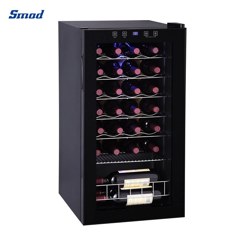 Smad 20 Bottles 62L Black LED Display Compressor Electric Wine Bottle Cooler