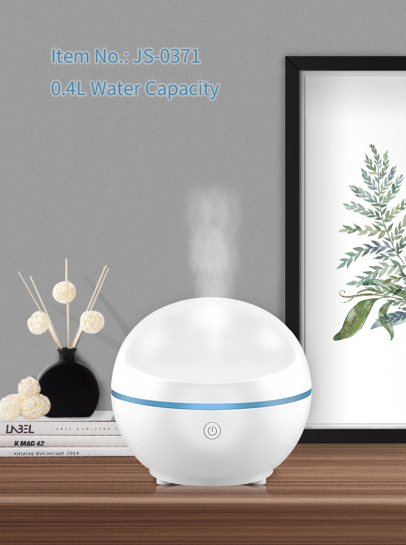 400ml Aroma Diffuser CE Certified Home Mist Maker Portable Ultrasonic Humidifier with 7 Color Changing LED Light