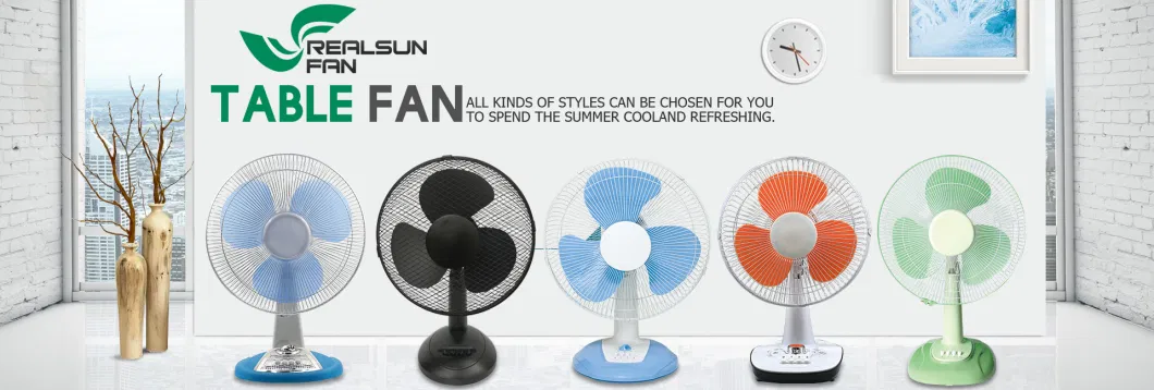 Electrical Desk Fan with Four Blades Without Timer