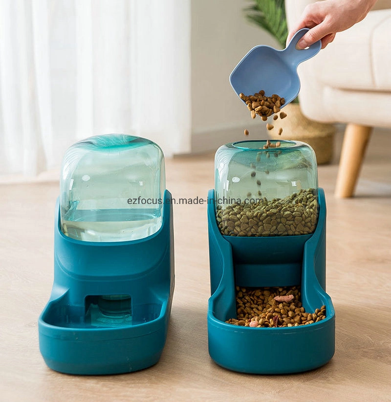 Food and Drinking Water Dispenser for Pet Dogs, Food Bowl 3.8L Water Large Capacity Pet Automatic Feeder Water Bowl Automatic Water Supply Wbb12821