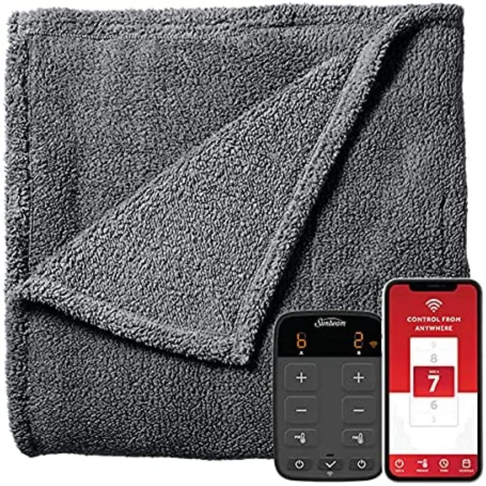 Microplush Electric Heated Throw Blanket with 4 Hour Auto Shut-off