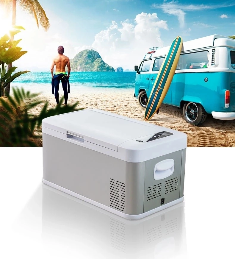 15L DC Compressor Car Fridge Freezer with Built-in Battery Pack