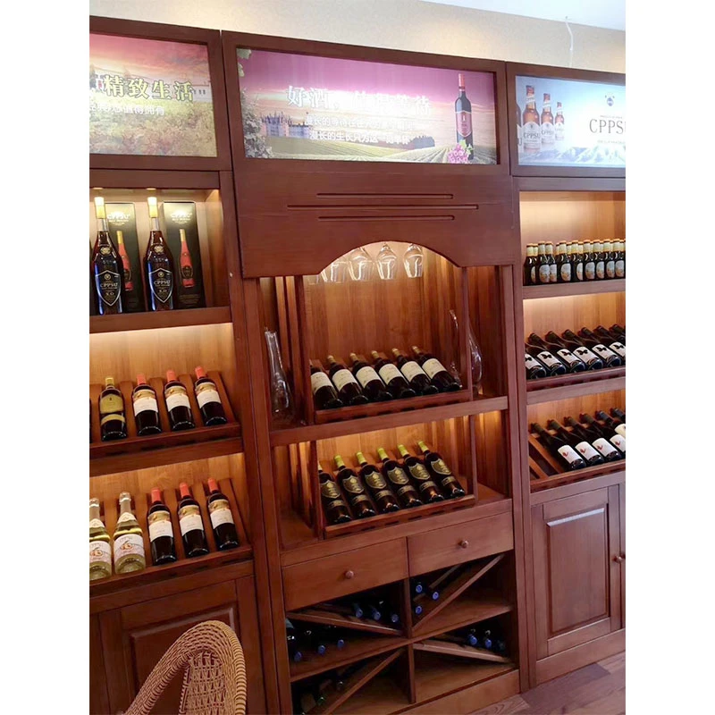 Modern Luxury Hotel Wine Rack Storage Cabinet Wine Display Cellar Furniture Showcase