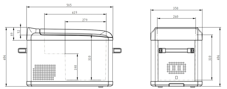 26L DC Compressor Deep Cooling Low Noise Car Fridge Freezer