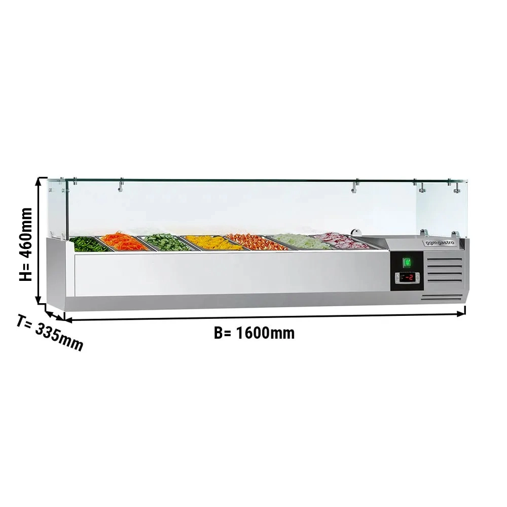 Commercial Countertop Display Refrigerator Counter Top Stainless Steel Workbench Chiller Pizza Counter Display Salad Fridge