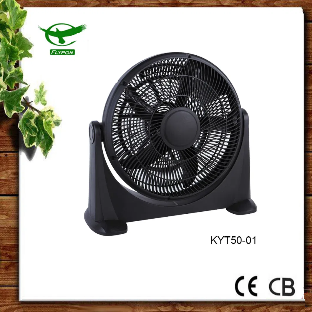 Flypon Kyt50-01 Factory Price 20inch Industrial Fan 5 Banana Blades Black Box Table Floor Fan for Home