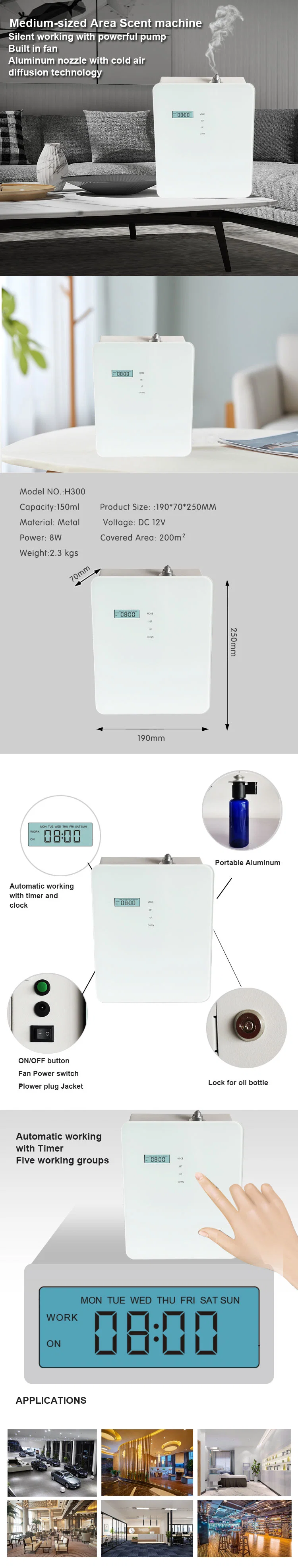 Good Sale Electric Scent Air Machine WiFi APP Remote Control Aroma Diffuser for Hotel Lobby Room
