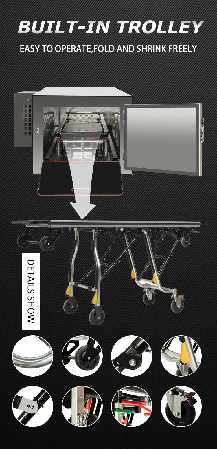 One Body Morgue Mortuary Refrigerator with Car Cabinet