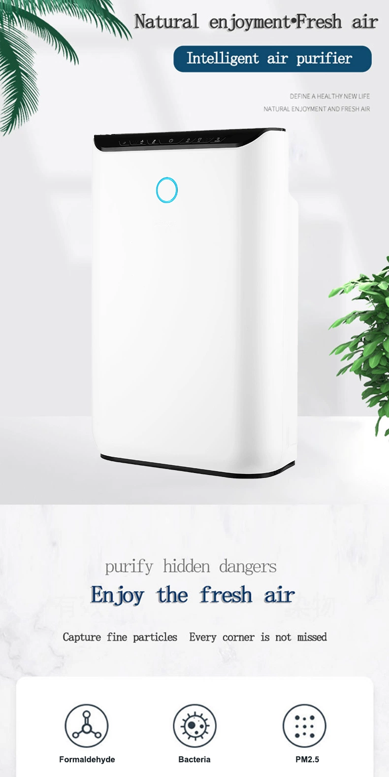 Air Purifiers for Home Large Room with Washable Filters, Air Quality Monitor, Smart WiFi, HEPA Filter Captures Allergies, Pet Hair, Smoke