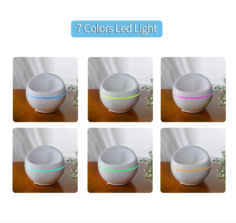 400ml Aroma Diffuser CE Certified Home Mist Maker Portable Ultrasonic Humidifier with 7 Color Changing LED Light