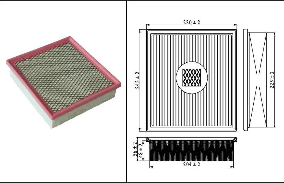 High Quality Auto Air Filter for Car, SUV, and Passenger Vehicle (RF211166)