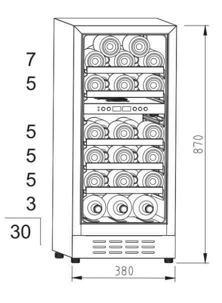 Dual Zone Wine Cooler with 30 Bottles Capacity