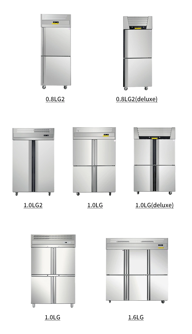 Restaurant / Hotel Upright Chiller Commercial Stainless Steel Chiller Refrigerators