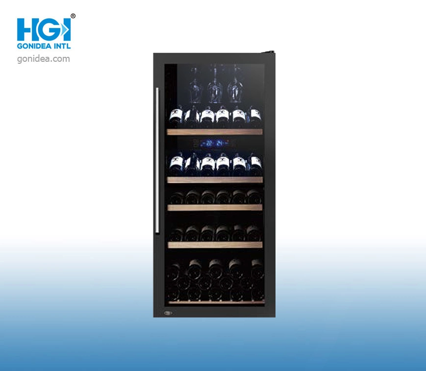 380L Load 146 Bottles Display Showcase Single Zone Wine Cooler Jc-380lafb-C1