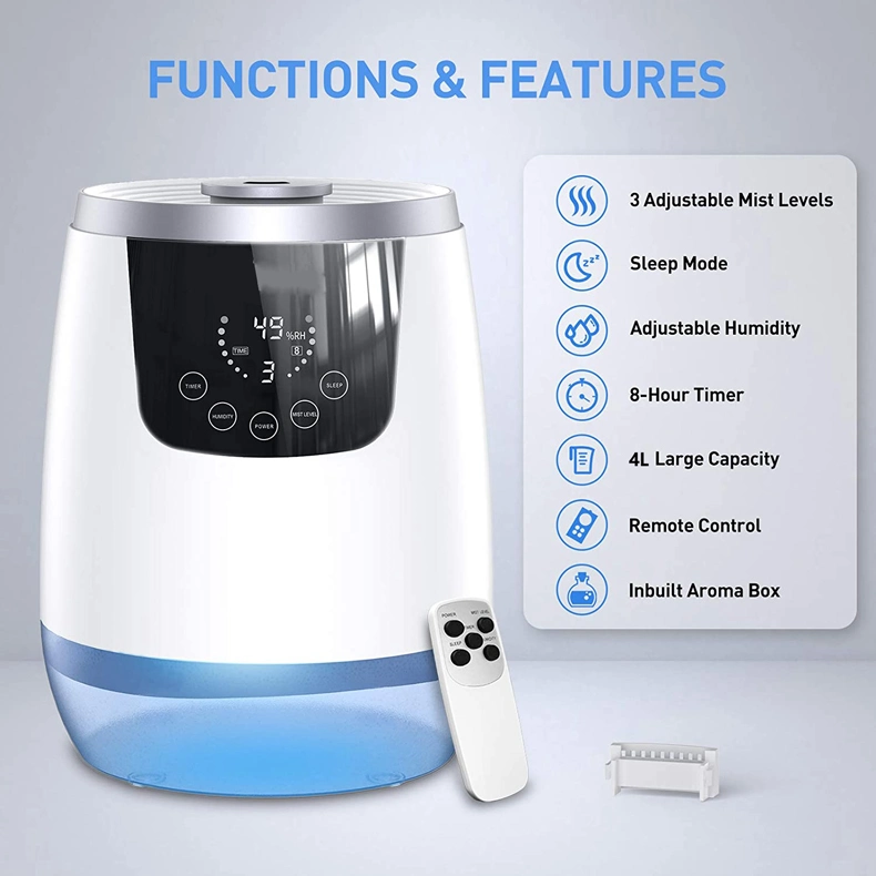Wholesale Price Portable 25W 3.5L Capacity Top Filling Ultrasonic Humidifier Cool Mist Aroma Diffuser Smart Home Appliances