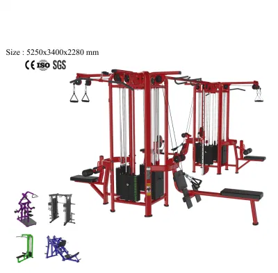 Commercial Gym Fitness Equipment Eight Station Multi Jungle Training Machine