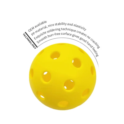 High Quality OEM Custom Logo Indoor Pickleball Balls Pickleball Ball 40 Holes PP Injecting Molding Pickleball Balls