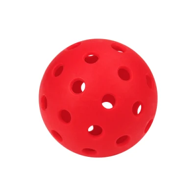 Outdoor 40 Holes Pickle Balls High Visibility, Suitalbe for All Surfaces, Red Color