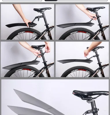 Bicycle Mudguard MTB 24 - 29 Inch Mud Wings Front/Rear Wheel Fenders Bicycle, Mud Wing Wheel Fender Handy Mount Extra Length Width Deep Groove Esg14447
