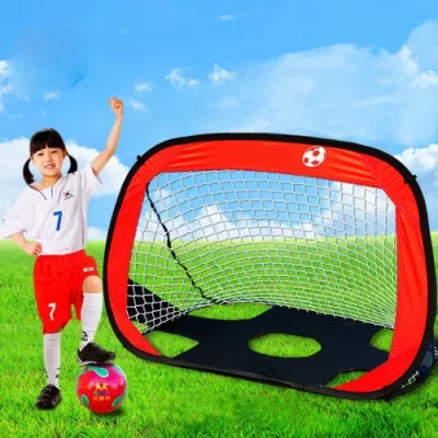  Children Soccer Goal Training Teaching Aids Foldable Portable Kids Pop up Soccer Target Net with Carry Bag Shooting Hockey Balls Training Wyz20049