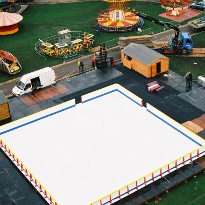 4X8 Plastic for Portable Synthetic Inflatable Infused Ice Rink Barrier Floor Price