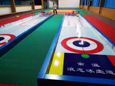China New Product Liquid Simulation Ice Synthetic Ice Floor Curling Street Curling Rink One Piece Easy to Roll up and Roll out