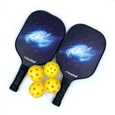 100% Carbon Fiber Graphite Pickleball Paddle Sets 2 Rackets with 4 Pickle Balls and a Bag Prefreential Price