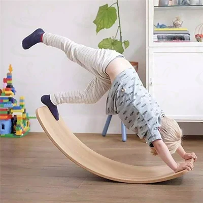 Wooden Balance Board Double Curved Baby Wooden Yoga Training