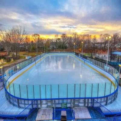 Backyard Hockey Rink UHMWPE Synthetic Ice Hockey Rink Best Outdoor Build Your Own Synthetic DIY Homemade Backyard Roller Ice Hockey Rink