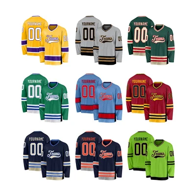 Wholesale ODM Service Sportswear Gear Plus Size Men Clothing Sublimation Ice Hockey Jerseys