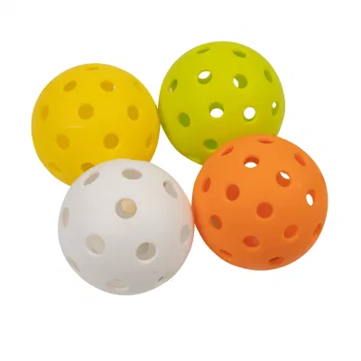 High Visibility Pickleball Balls with 26 Holes and 40 Holes for Wholesale Outdoor Use