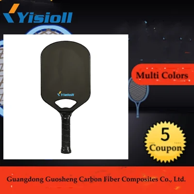 OEM High-End Carbon Fiber Weave T700 3K 12K 18K Thermoforming Unibody Encased Elongated Pickleball Paddle