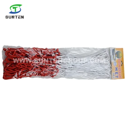 Wholesale 50cm Length Basketball Net in Single White&Red Color PP/Nylon/Terylene Hoop Goal Rim Mesh Net Professional