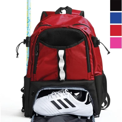 Extra Large Backpack - Field Hockey Equipment with Two Stick Holders and Separate Cleats Compartment