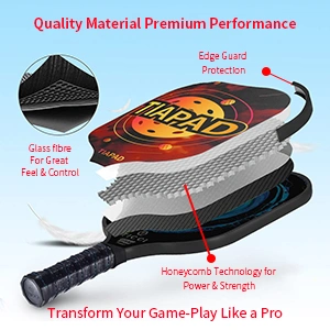 Professional Lightweight Honeycomb Graphite Carbon Pickleball Pickle Ball Paddle Racket