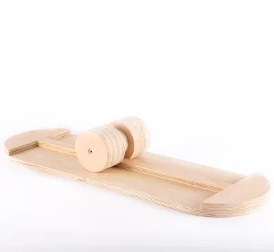 Wooden Agility Trainer Exercise Core Fitness Surf Balance Board