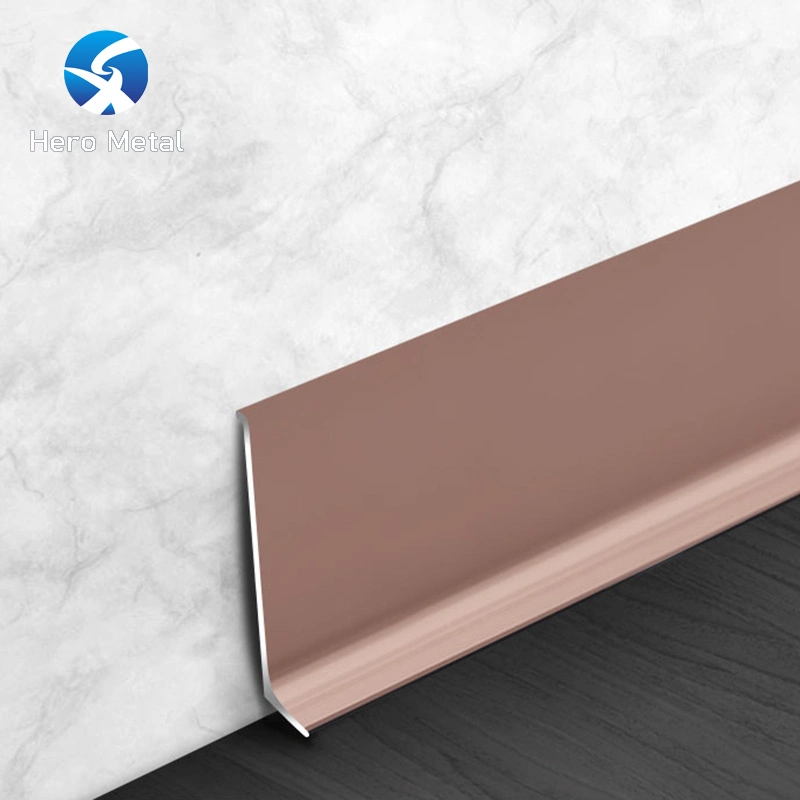 Foshan Good-Quality Flooring Accessories Kick Foot Line Stainless Steel Skirting Board