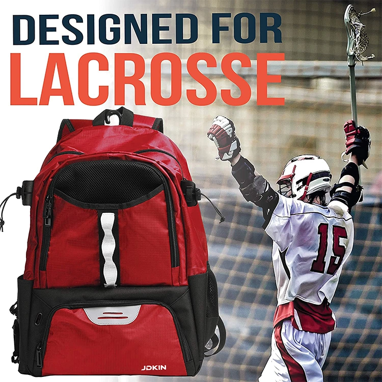 Extra Large Backpack - Field Hockey Equipment with Two Stick Holders and Separate Cleats Compartment