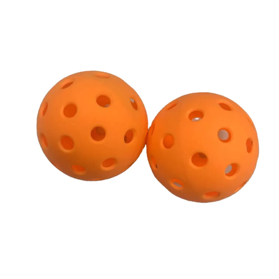 Outdoor Indoor Pickleball Balls Meet Usapa Requirement 40 Holes Indoor-Pickleballs Neon Orange