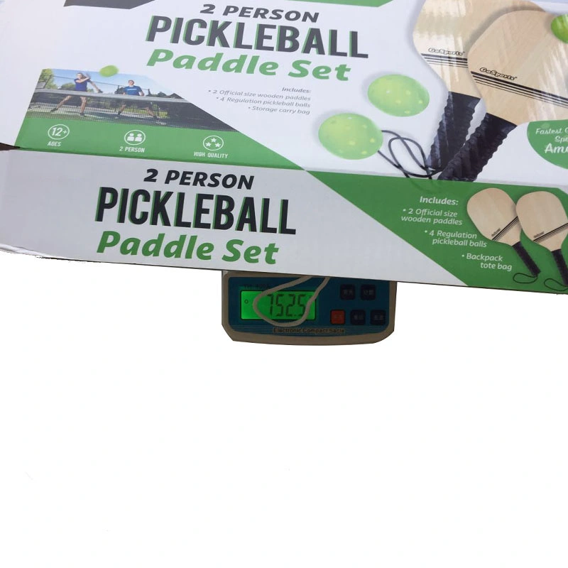 Pickleball Paddle Set 2 Rackets 4 Balls Pickleball Paddle Wood