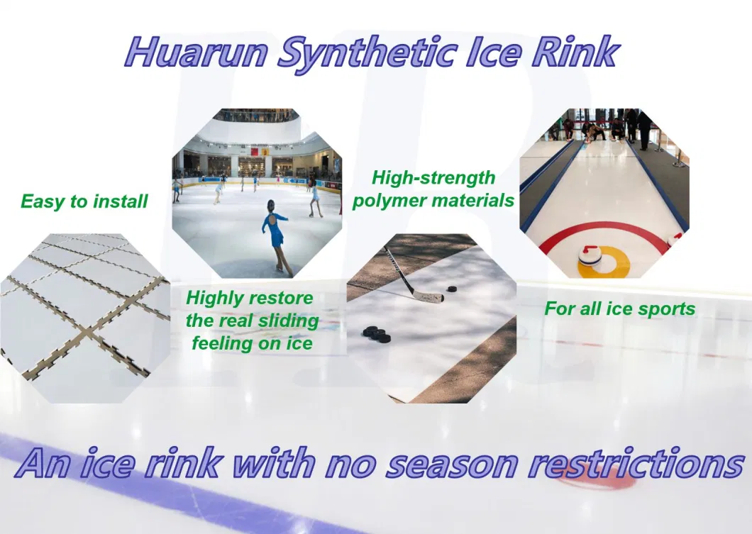 UHMWPE Synthetic Ice Skating Tiles Portable Outdoor Hockey Sports