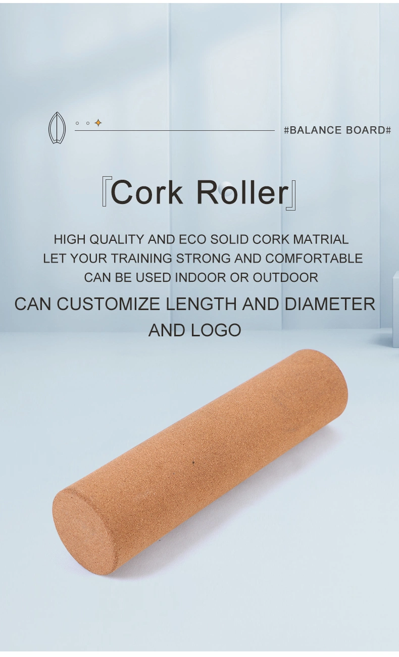 Balance Board for Sup Training with Cork Roller Indoor and Outdoor Use