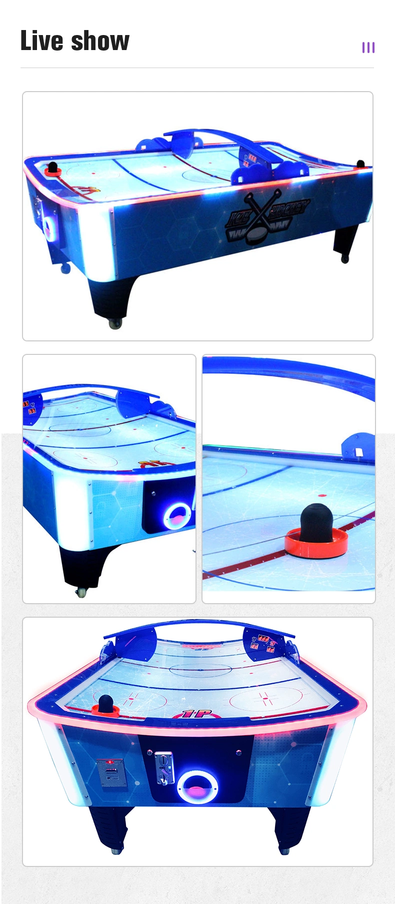 Sport Songs Hockey Puck Arcade Ice Table Arcade Machine Best Air Hockey Table for Kids