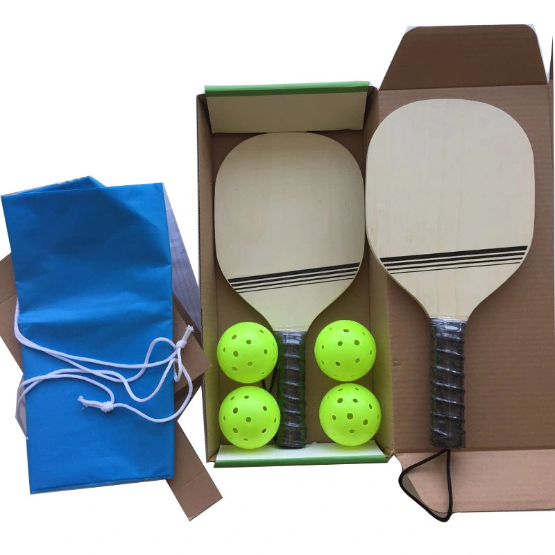 Pickleball Paddle Set 2 Rackets 4 Balls Pickleball Paddle Wood