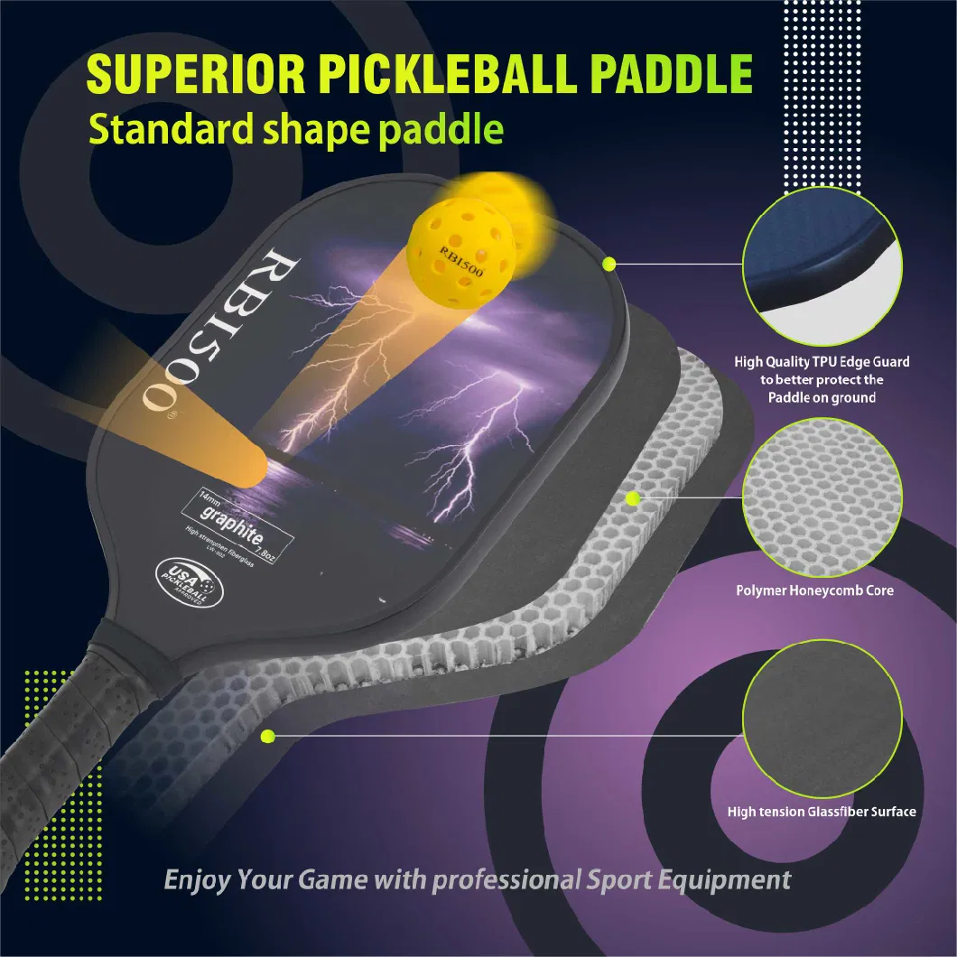 Hot Selling Usapa Approved Outdoor Indoor Fiberglass Pickle Ball Pickleball Paddle Set
