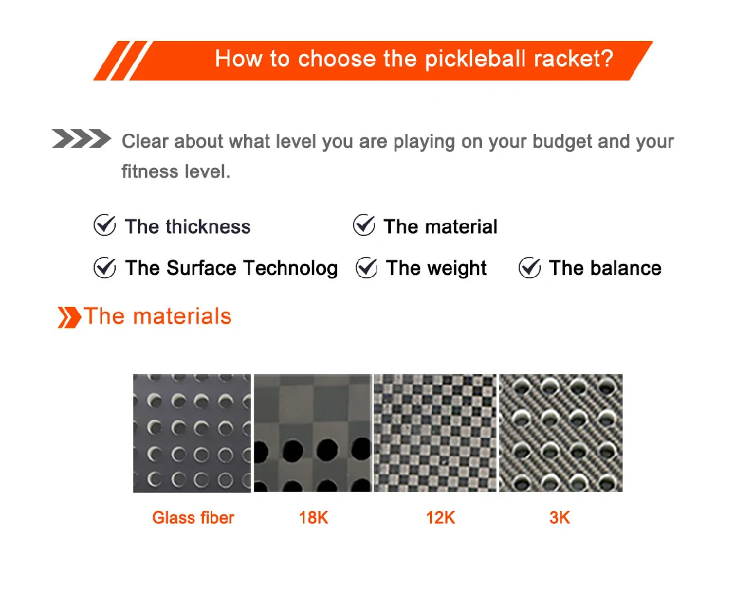 Pickleball Paddles Advanced Usapa Approved Fiberglass Carbon Allu Padel Racket Professional T700 12K Padel Rackets