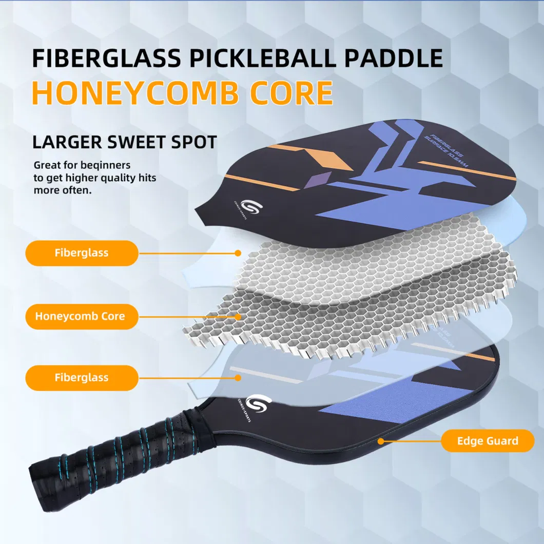 Coinus Lightweight Usapa Approved Fiberglass Pickleball Paddle High Quality Fiberglass Pickleball Paddle