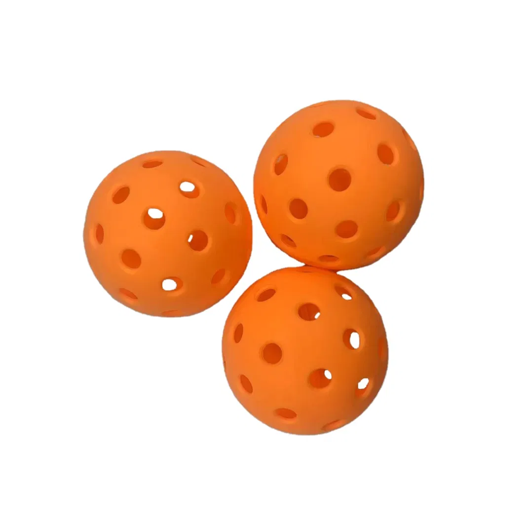 Outdoor Indoor Pickleball Balls Meet Usapa Requirement 40 Holes Indoor-Pickleballs Neon Orange