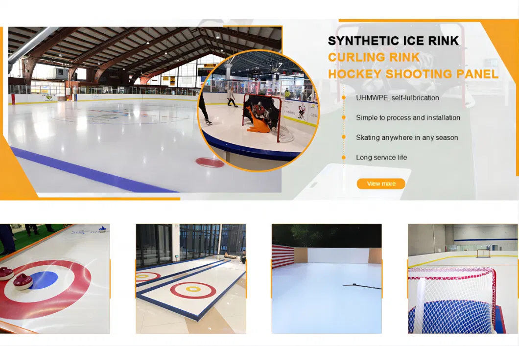 Cutting Pure Hockey Synthetic Ice Rinks Hot Sale Roller Skating Rink Flooring Tiles Manufacturer