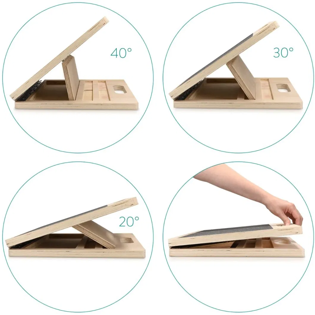 Wooden Slant Board, Adjustable Incline Board for Portability